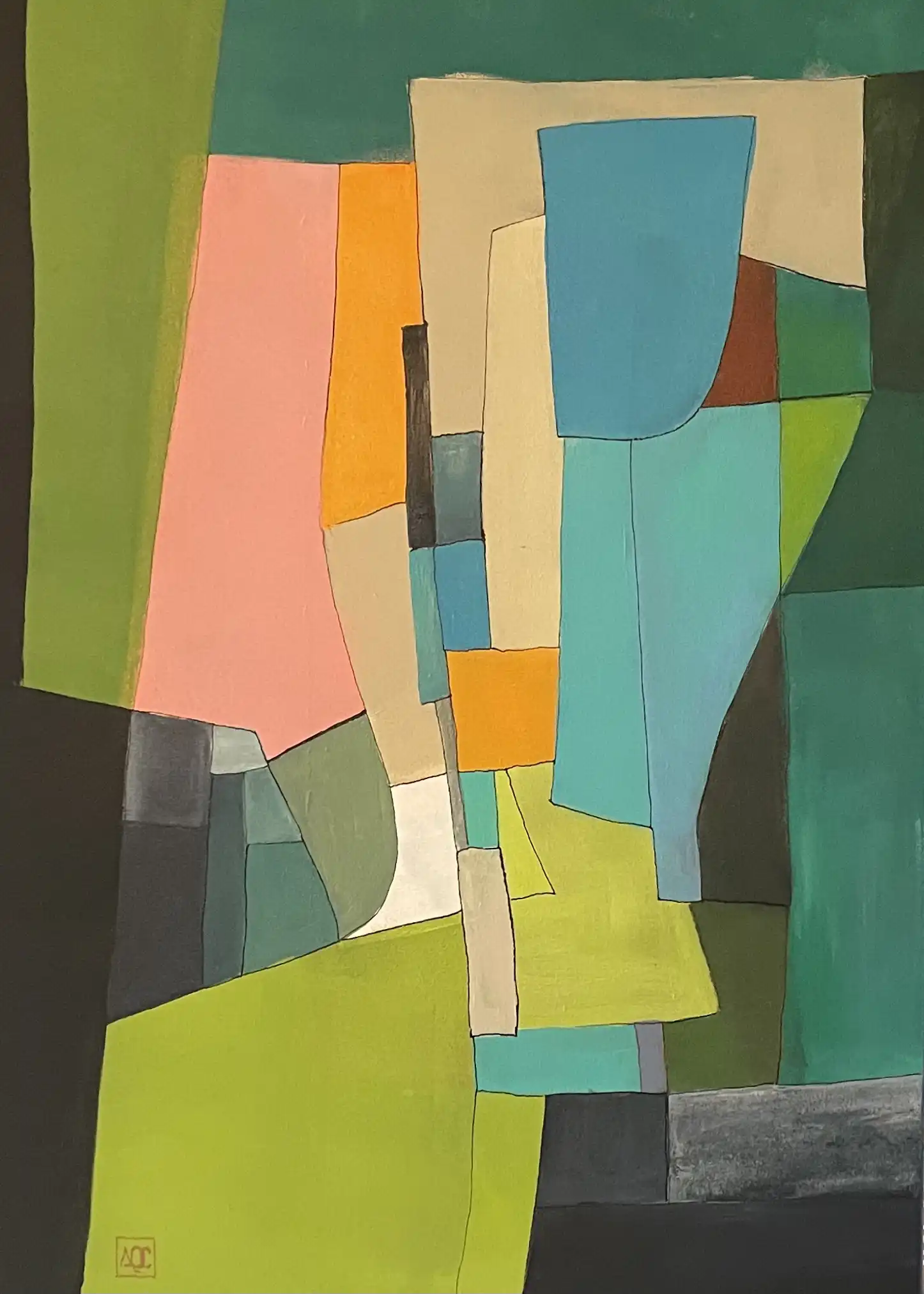 Acrylic titled F# Minor - Research on Harmony - Variation 3