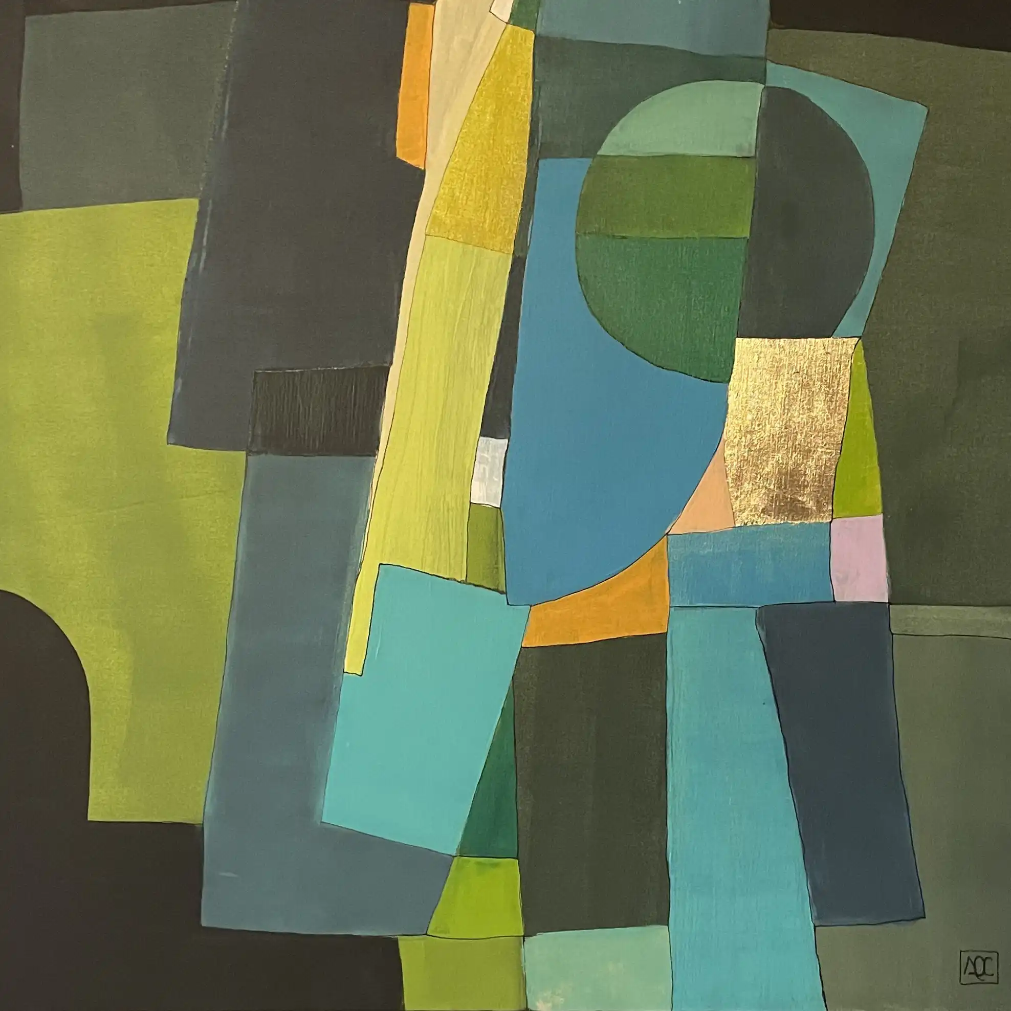 Acrylic titled F# Minor - Research on Harmony - Variation 4