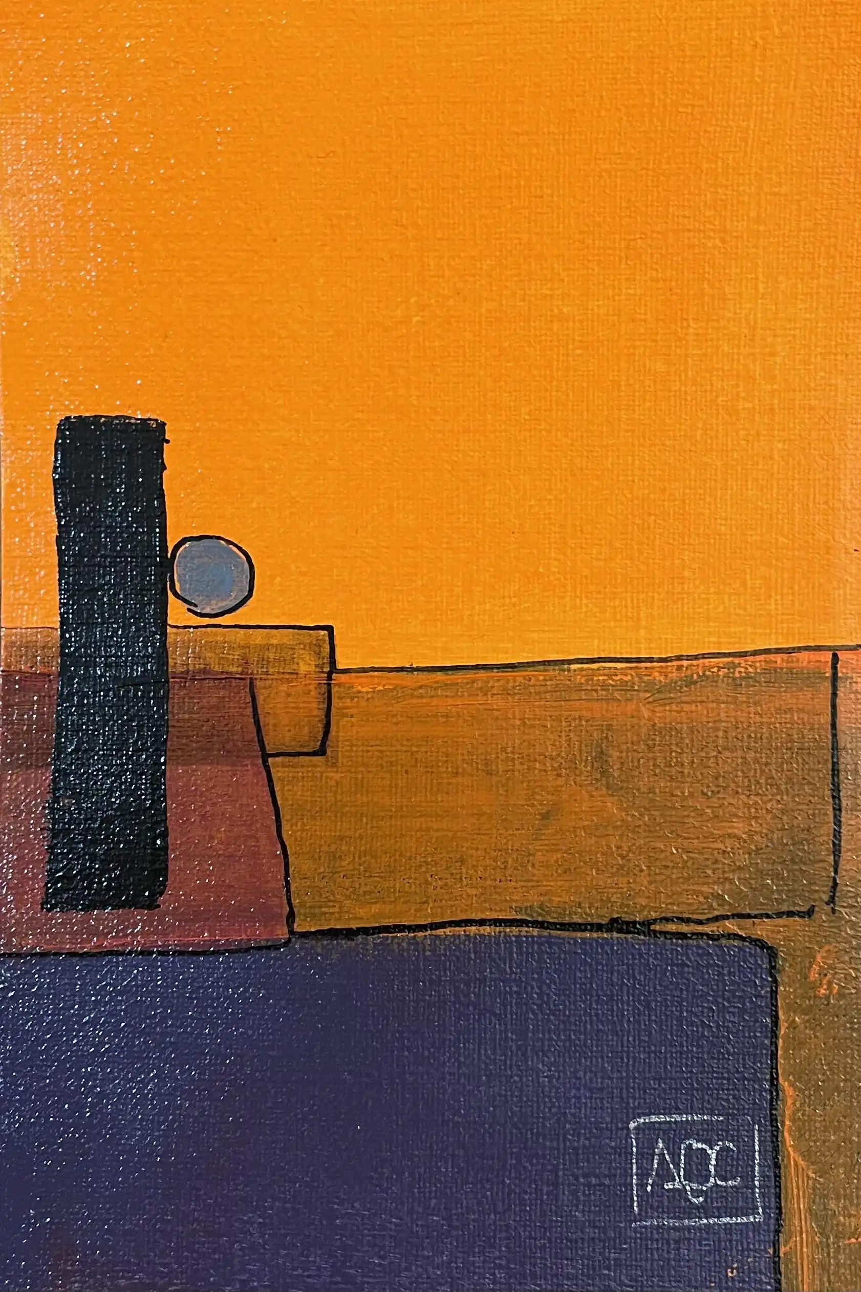 Acrylic titled G minor - Research on Harmony - Variation 2