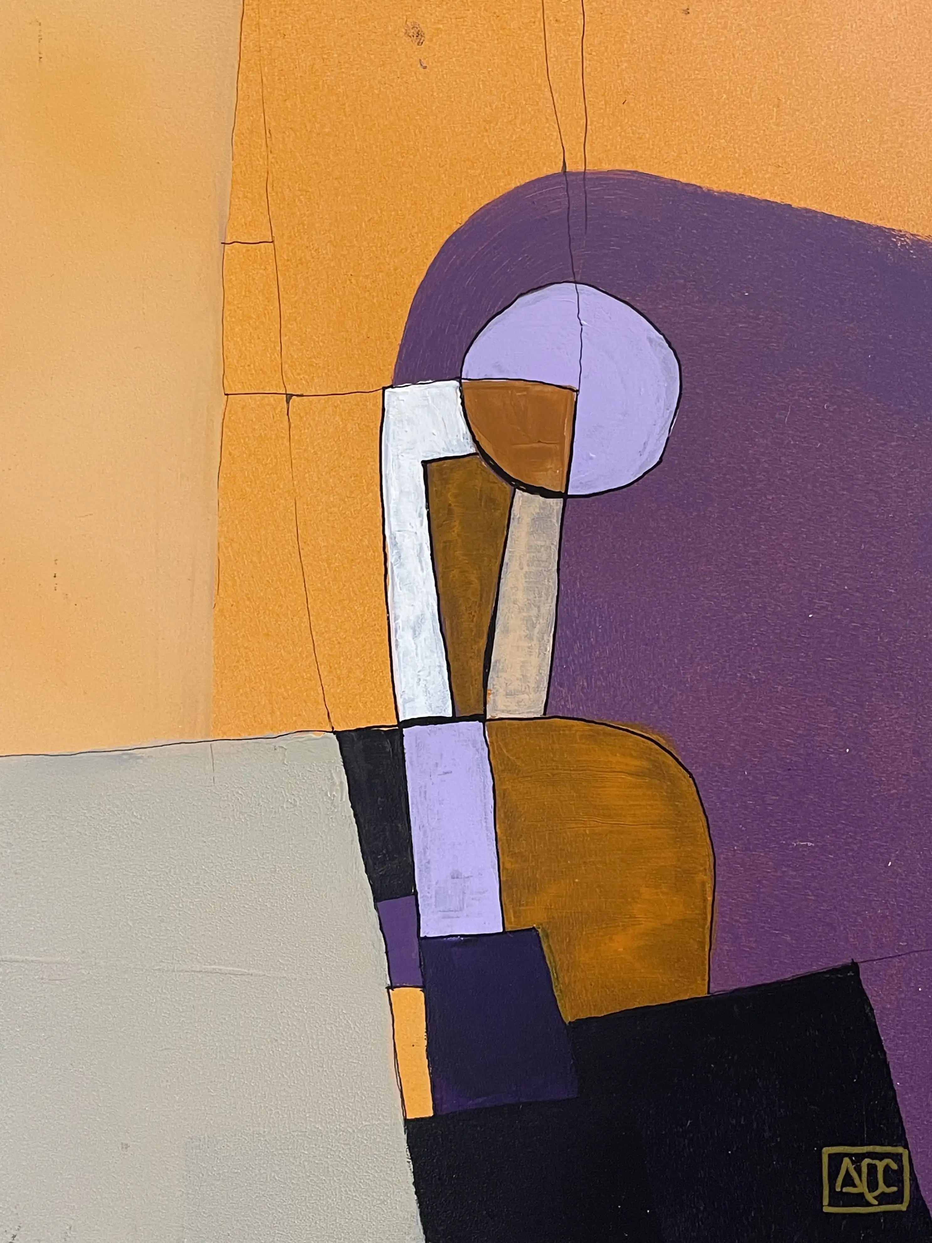 Acrylic titled G Minor - Research on Harmony - Variation 7