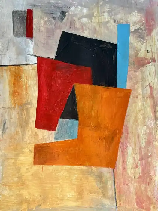 Acrylic titled Mixolydian Resonances - Modal Composition No 3