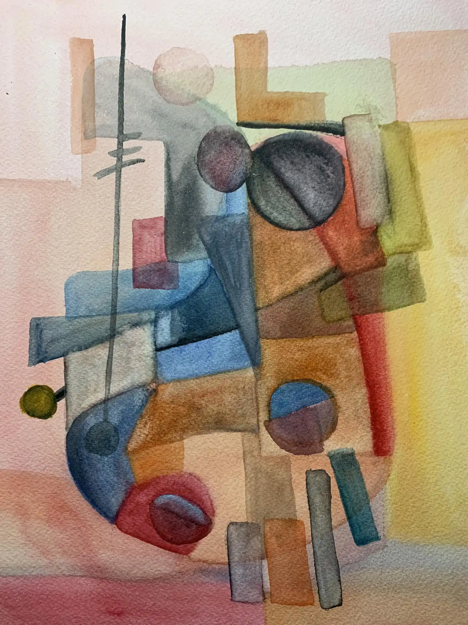 Watercolor titled Parable of the Senses