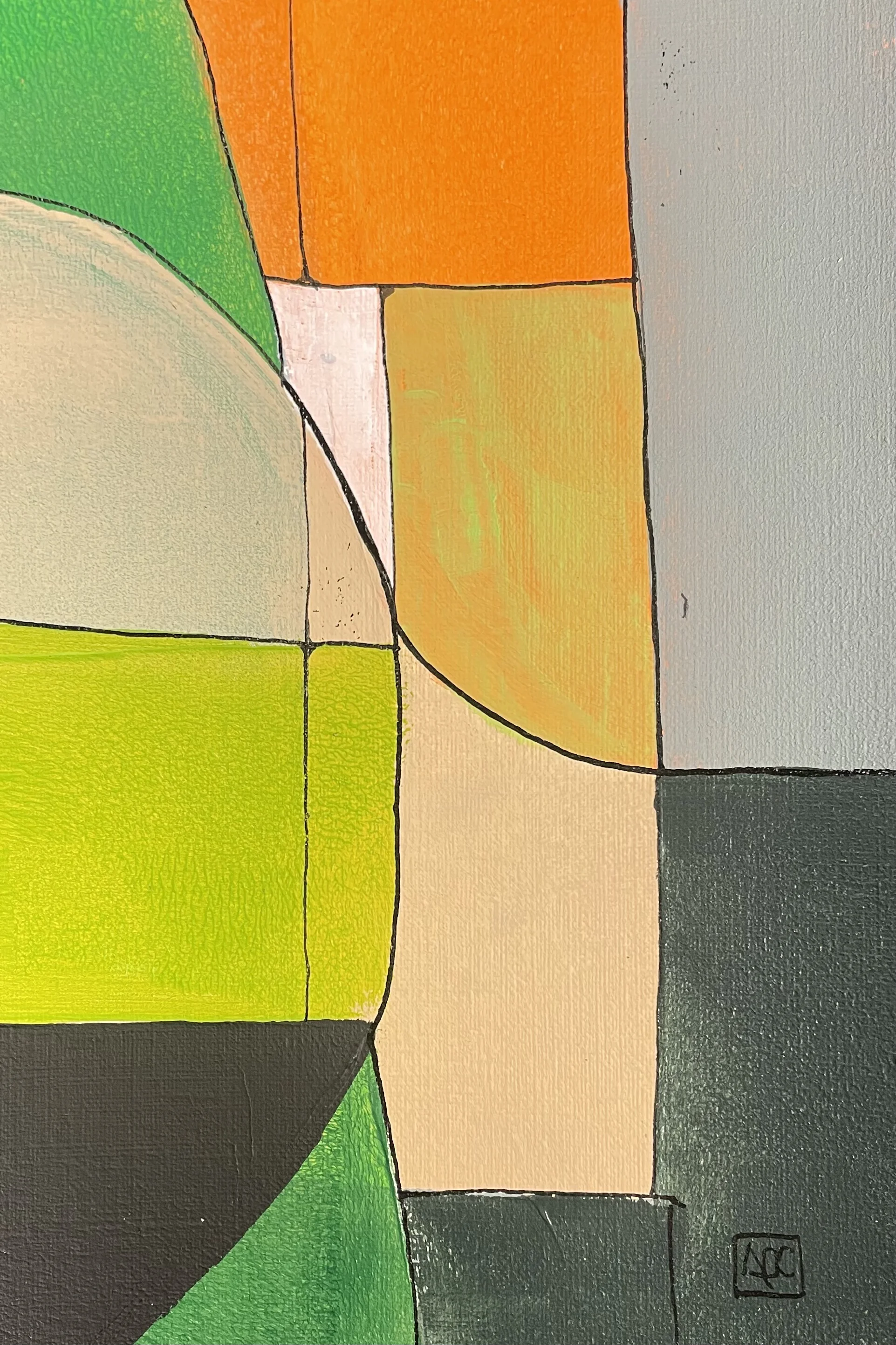 Acrylic titled B Minor - Research on Harmony - Variations 7