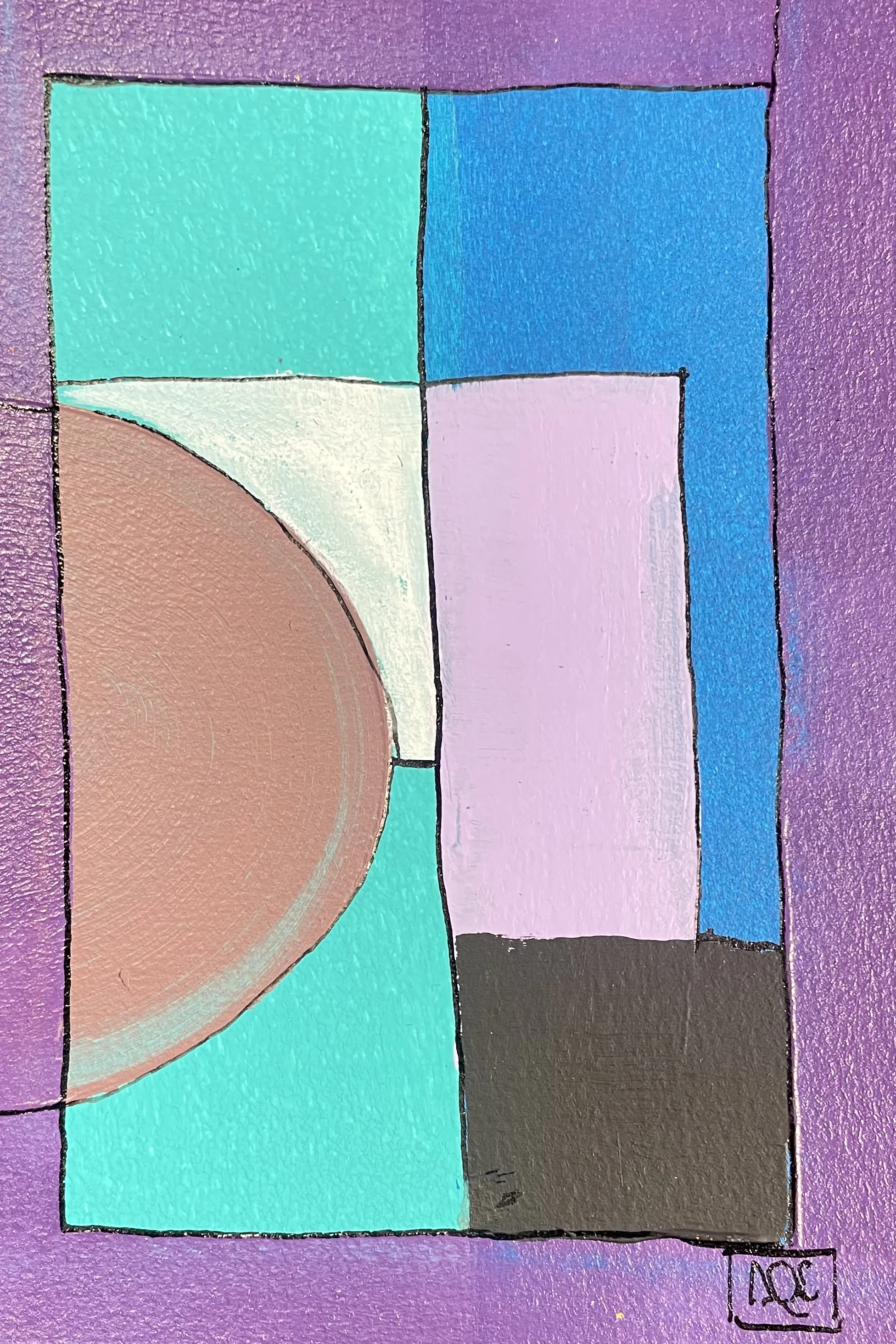 Acrylic titled Bb Minor - Research on Harmony - Variations 9