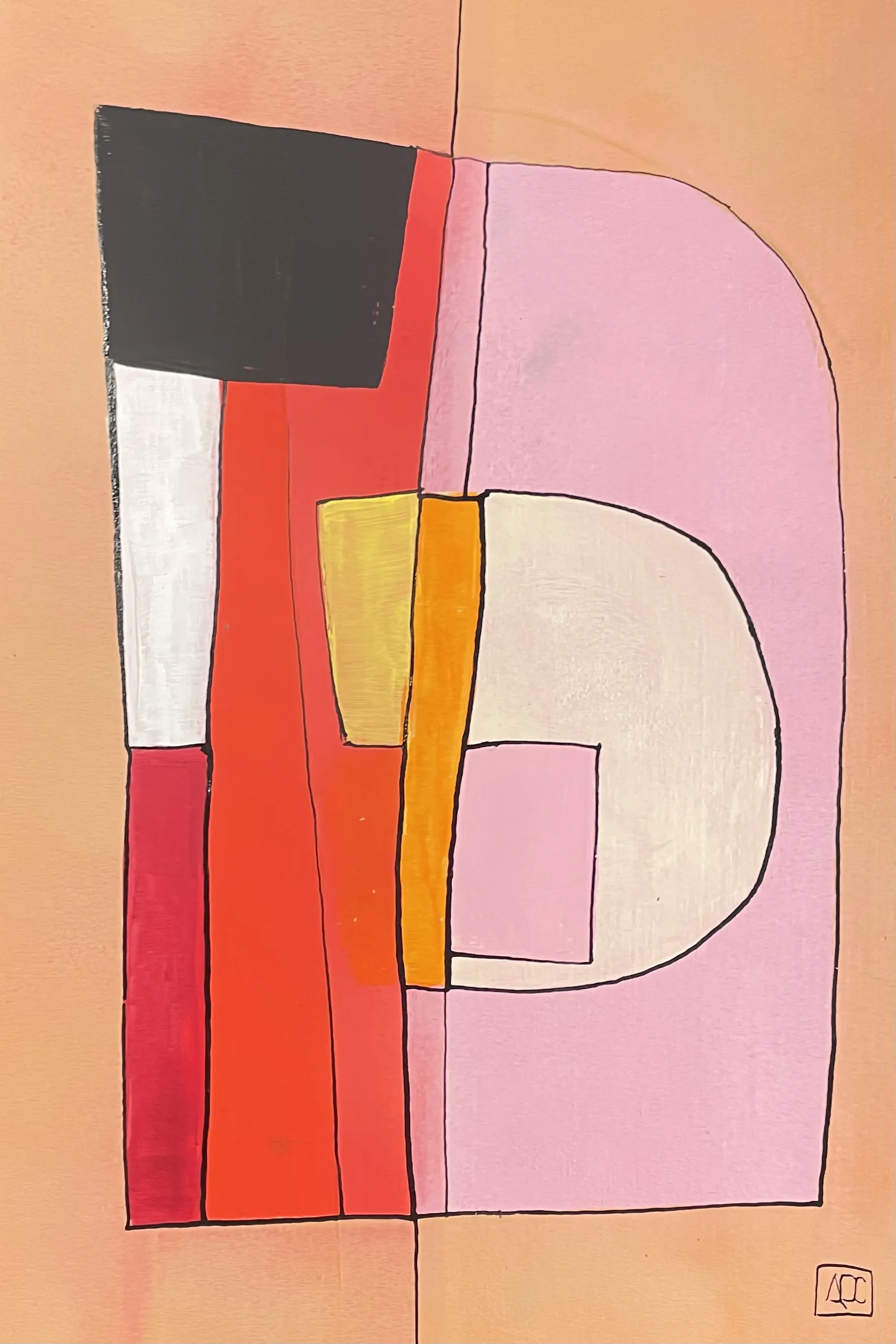 Acrylic titled C Major - Research on Harmony - Variations 17