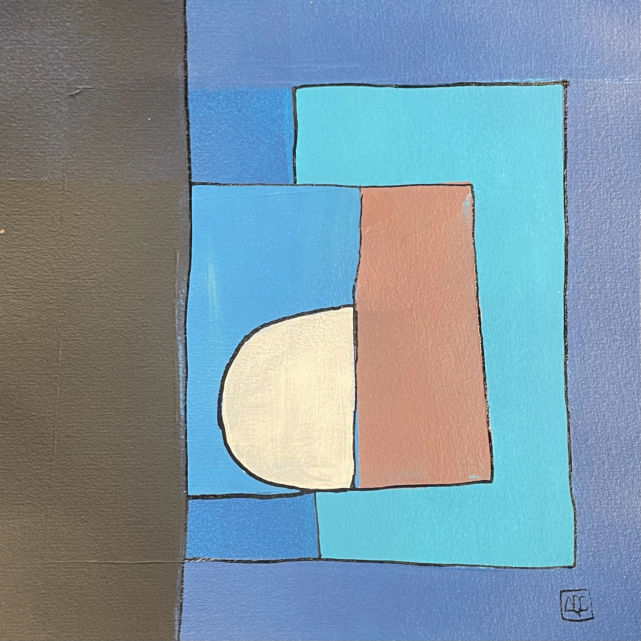 Acrylic titled Db Major - Research on Harmony - Variations 13