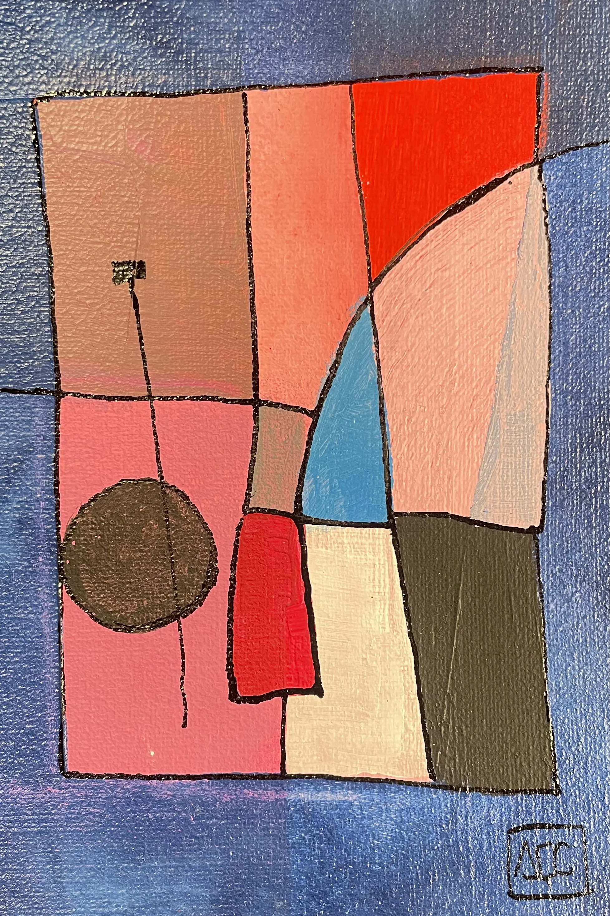 Acrylic titled F Minor - Research on Harmony - Variations 19