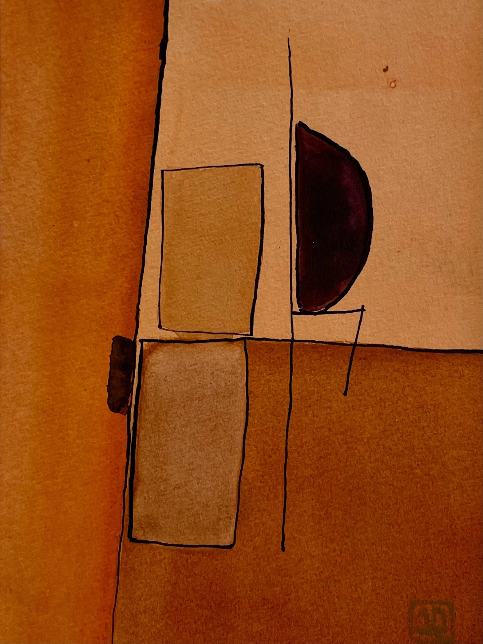 Watercolor Study in D5 (power chord) No. 2 — Arnaud Quercy